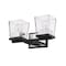 Z-Lite Bleeker Street 2 Light Vanity, Matte Black & Clear 475-2V-MB-CH - alternate 2